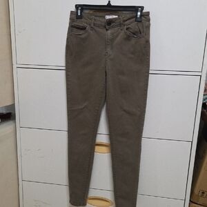 SO High Rise Olive Green Jeggings Size 7/28 Women’s Stretch Skinny Pants